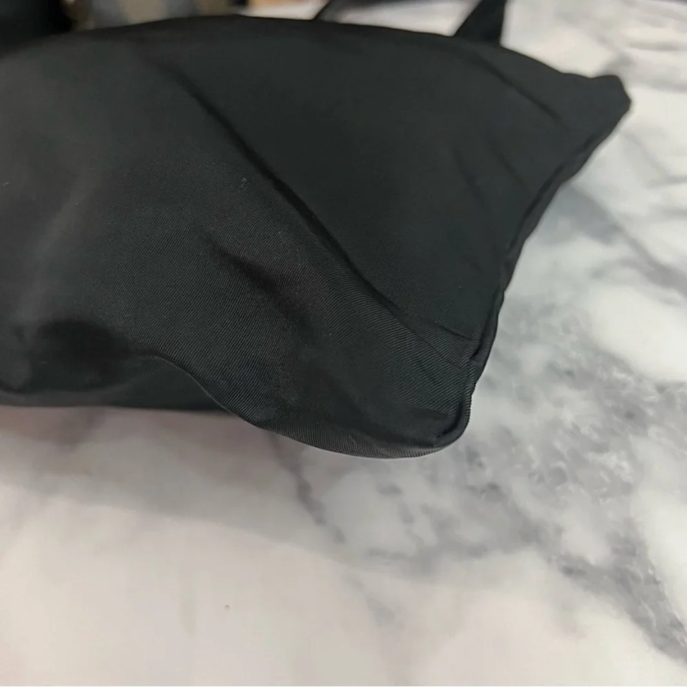 PRADA Nylon Shoulder Bag / Black & Silver VINTAGE - Picture 8 of 12